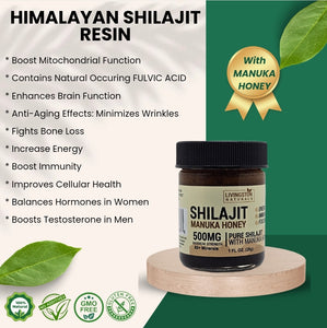 Shilajit Resin Manuka Honey - 1oz (28g)