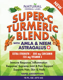 Super-C Turmeric with Amla, Neem & Astragalus: (*Extra Strength: 500mg Curcumin; 135mg Vitamin C)